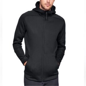 Under Armour Black Men’s Full Zip Hooded Fitted Jacket Sz M